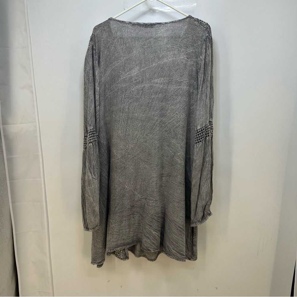 Anandas Collection Size 2x Gray Boho Festival Top… - image 6